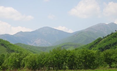 Вид на Партизанский хребет с берега Киевки (до Беневского).
